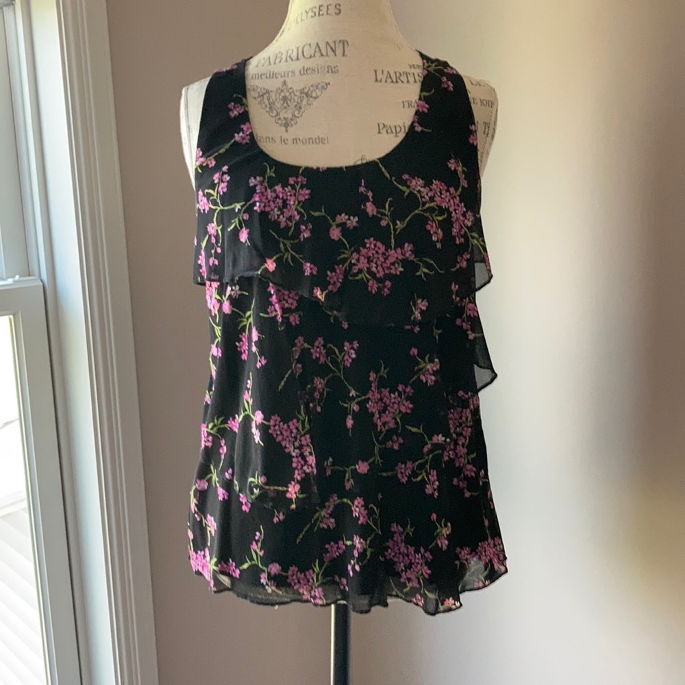 Floral racer back top